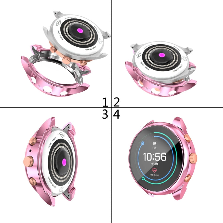 For Fossil Gen 4 FTW6022 Full Coverage TPU Electroplating Watch Case