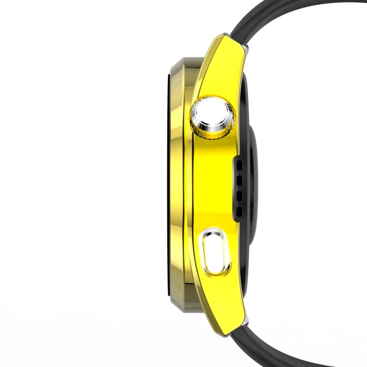 For Huawei Watch 3 Pro Scale Electroplated PC + Tempered Glass Watch Case