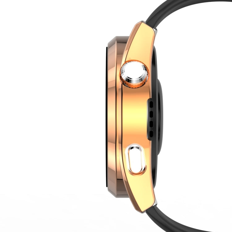 For Huawei Watch 3 Pro Scale Electroplated PC + Tempered Glass Watch Case
