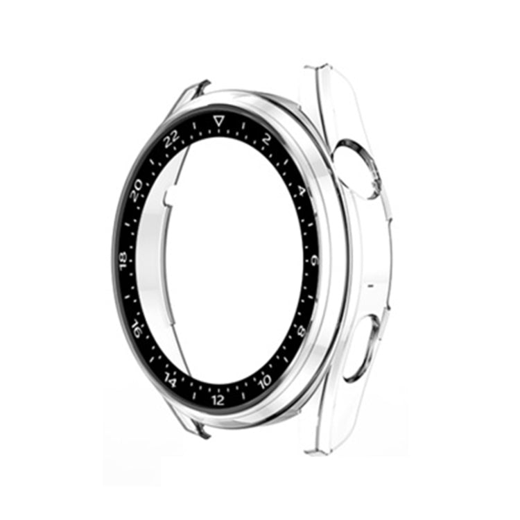 For Huawei Watch 3 Pro Scale Electroplated PC + Tempered Glass Watch Case