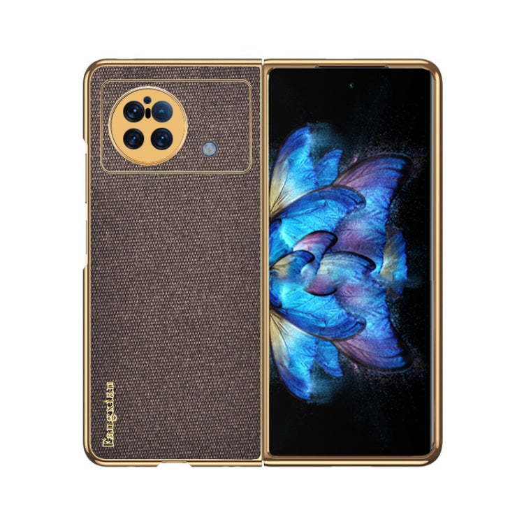 For vivo X Fold Sea Sand Cloth Texture PC+ TPU Protective Case