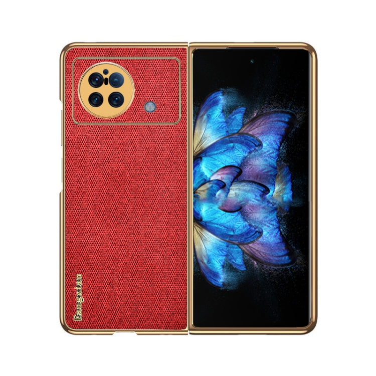 For vivo X Fold Sea Sand Cloth Texture PC+ TPU Protective Case