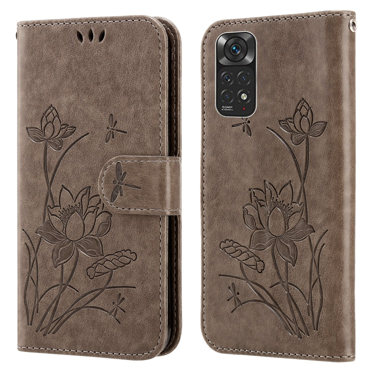 For Xiaomi Redmi Note 11 Pro 4G / 5G Lotus Embossed Flip Leather Phone Case