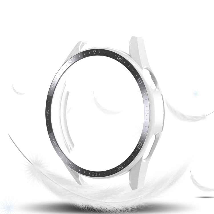 For Huawei Watch GT 3 42mm Scale Frosted PC + Tempered Glass Watch Case