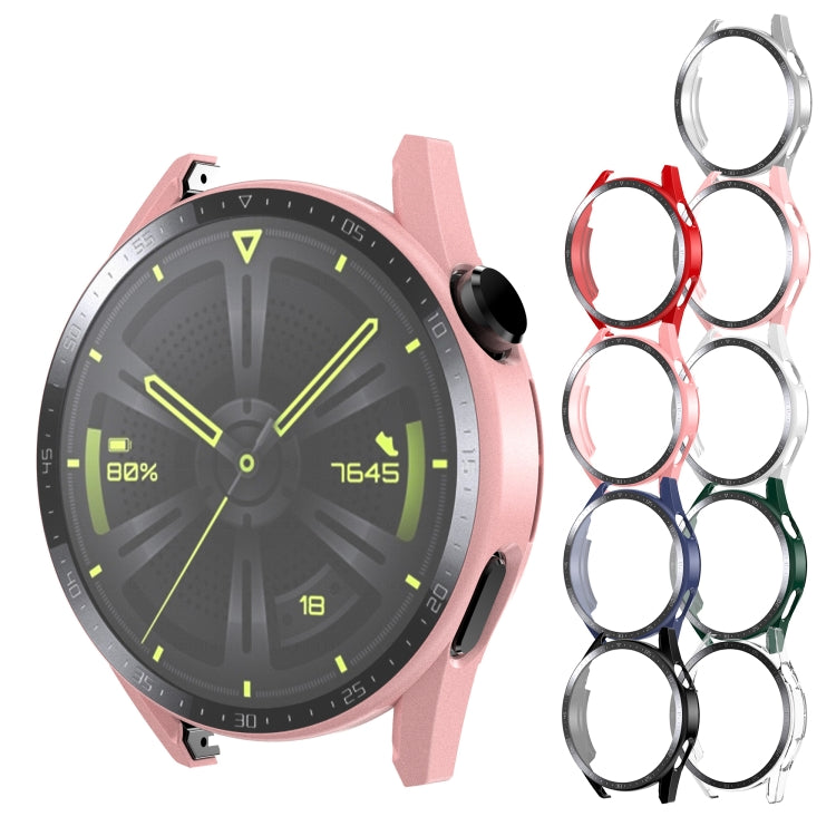 For Huawei Watch GT 3 46mm Scale Frosted PC + Tempered Glass Watch Case