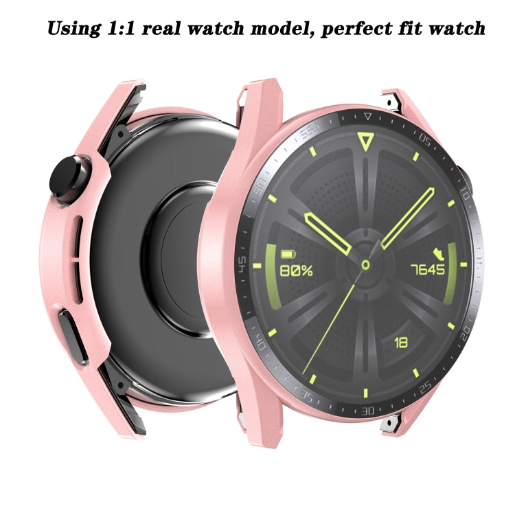 For Huawei Watch GT 3 46mm Scale Frosted PC + Tempered Glass Watch Case