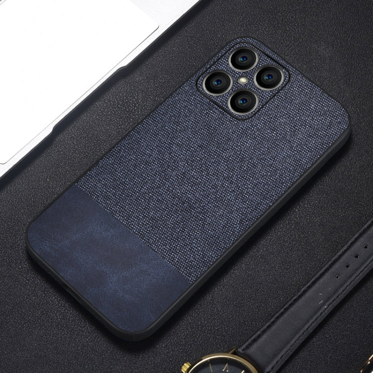 For Honor X8 Shockproof Splicing PU + Cloth Phone Case