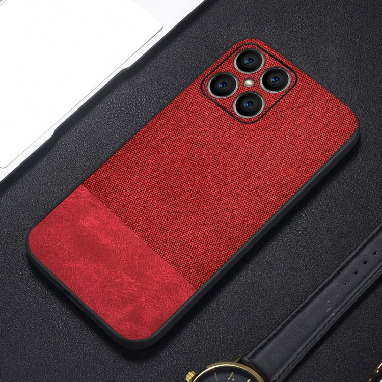 For Honor X8 Shockproof Splicing PU + Cloth Phone Case