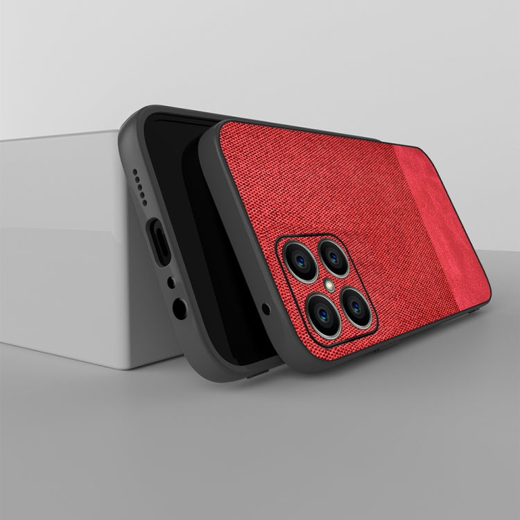 For Honor X8 Shockproof Splicing PU + Cloth Phone Case
