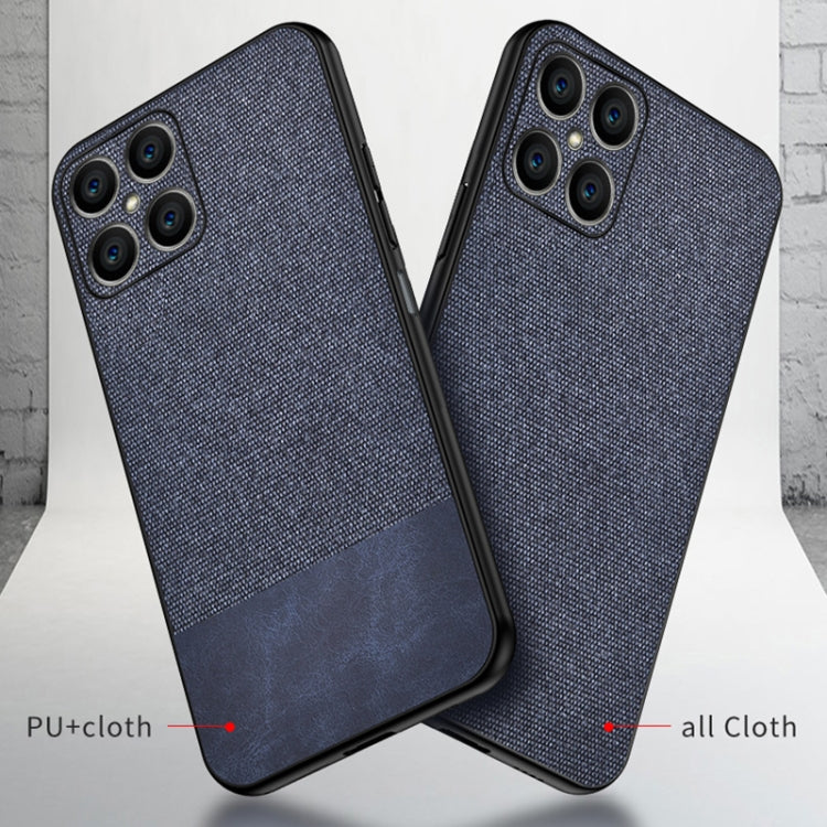 For Honor X8 Shockproof Splicing PU + Cloth Phone Case