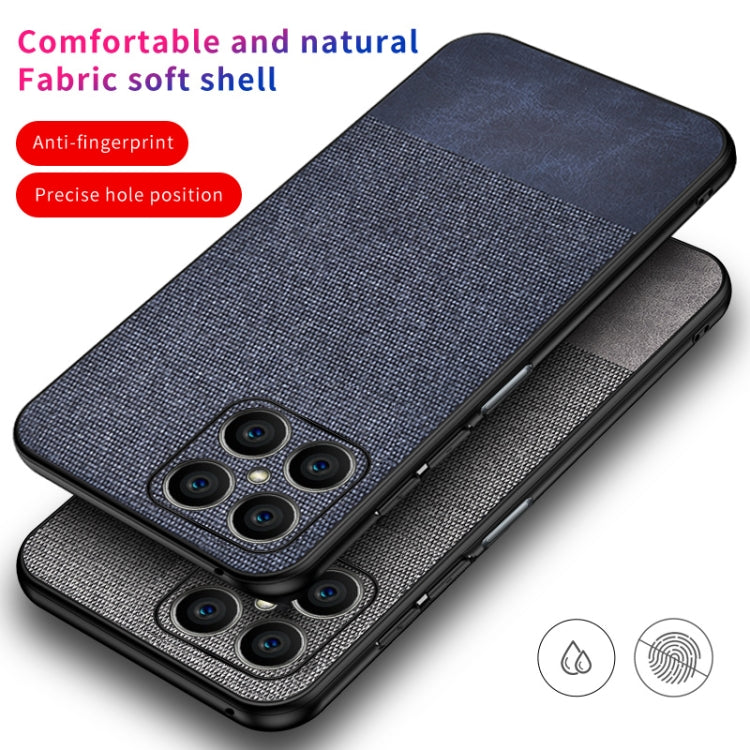 For Honor X8 Shockproof Splicing PU + Cloth Phone Case