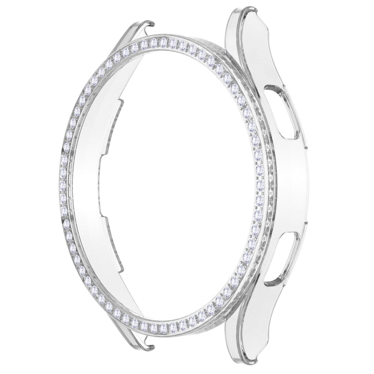 For Samsung Galaxy Watch4 40mm Single Row Diamond Hollowed PC Watch Case