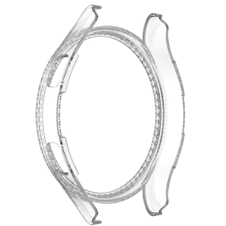 For Samsung Galaxy Watch4 40mm Single Row Diamond Hollowed PC Watch Case