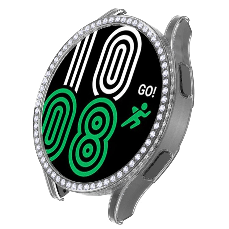 For Samsung Galaxy Watch4 40mm Single Row Diamond Hollowed PC Watch Case
