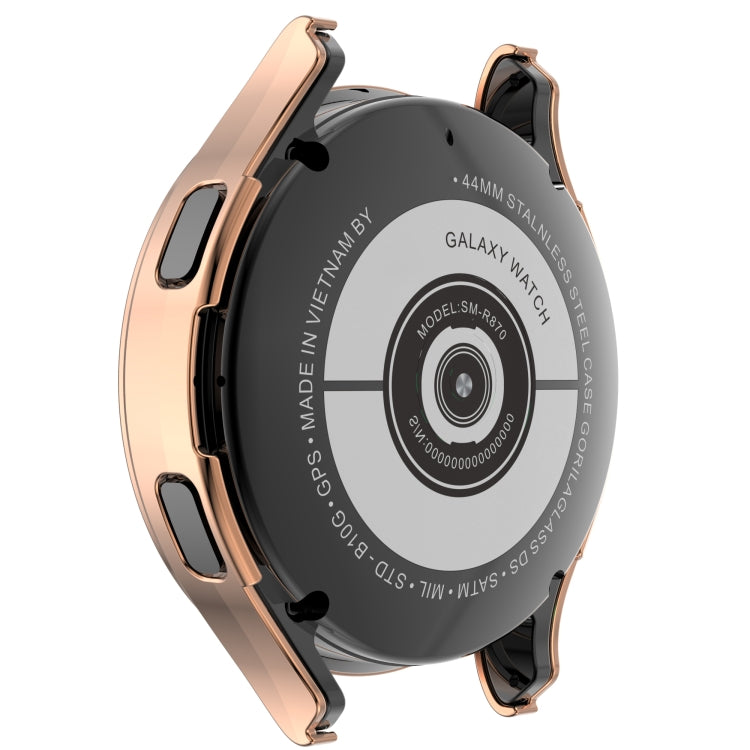 For Samsung Galaxy Watch4 44mm Single Row Diamond Hollowed PC Watch Case