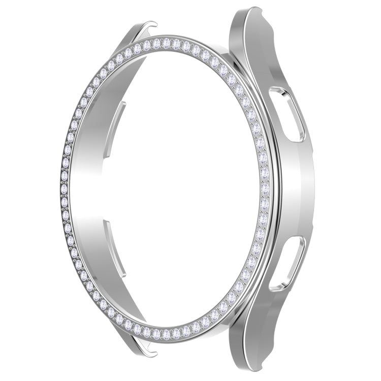 For Samsung Galaxy Watch4 44mm Single Row Diamond Hollowed PC Watch Case