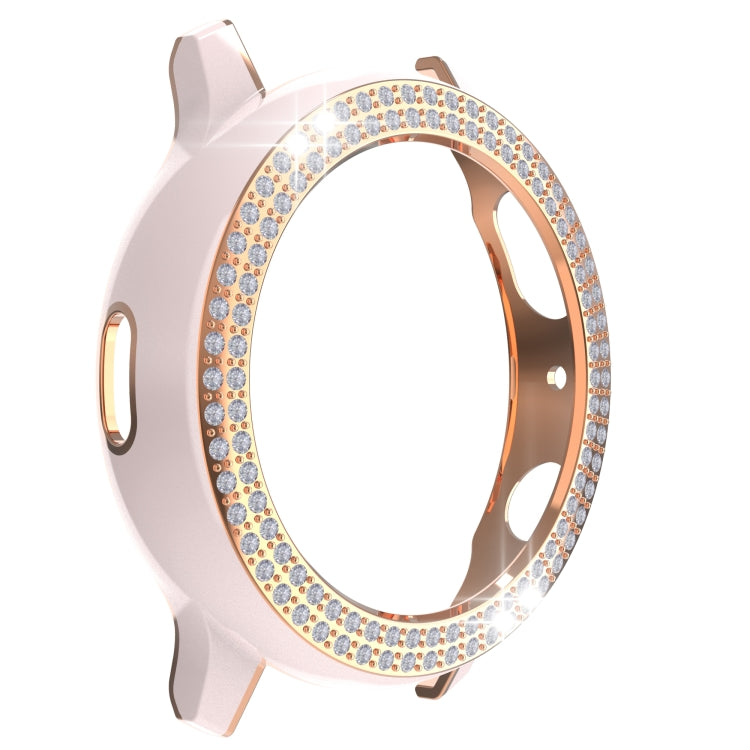 For Samsung Galaxy Watch Active 2 40mm Double-Row Diamond Two-color Electroplating PC Watch Case