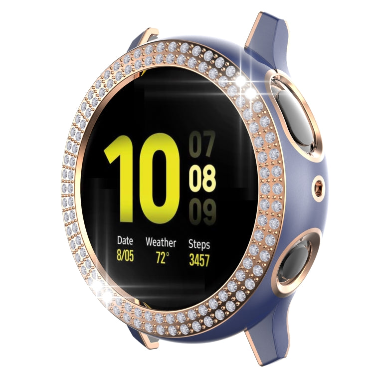For Samsung Galaxy Watch Active 2 40mm Double-Row Diamond Two-color Electroplating PC Watch Case