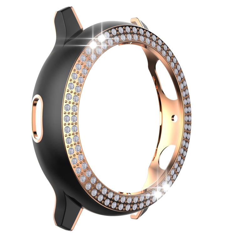 For Samsung Galaxy Watch Active 2 40mm Double-Row Diamond Two-color Electroplating PC Watch Case