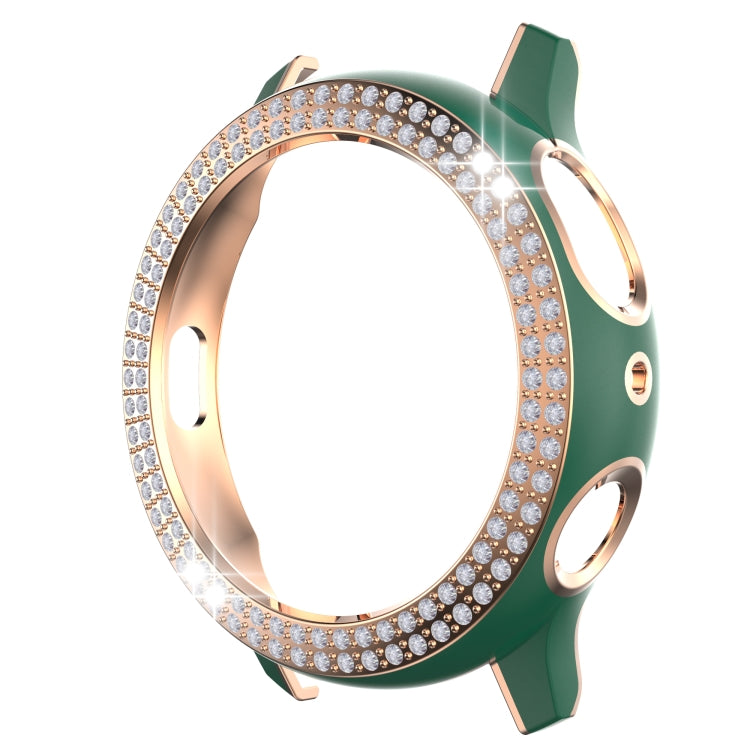 For Samsung Galaxy Watch Active 2 40mm Double-Row Diamond Two-color Electroplating PC Watch Case