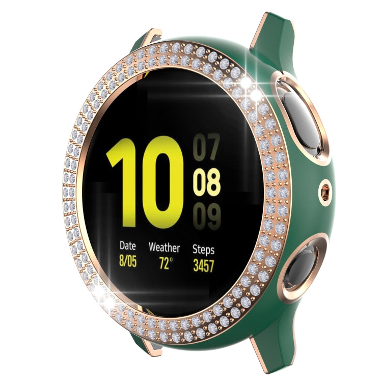 For Samsung Galaxy Watch Active 2 40mm Double-Row Diamond Two-color Electroplating PC Watch Case