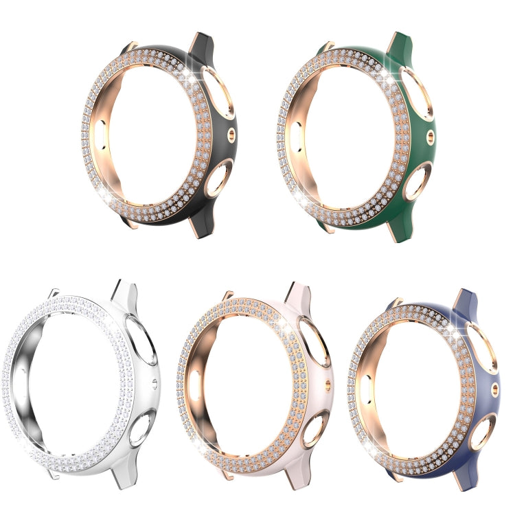 For Samsung Galaxy Watch Active 2 40mm Double-Row Diamond Two-color Electroplating PC Watch Case