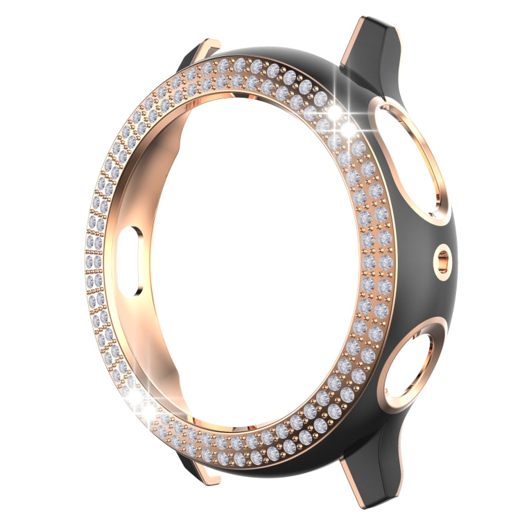 For Samsung Galaxy Watch Active 2 44mm Double-Row Diamond Two-color Electroplating PC Watch Case