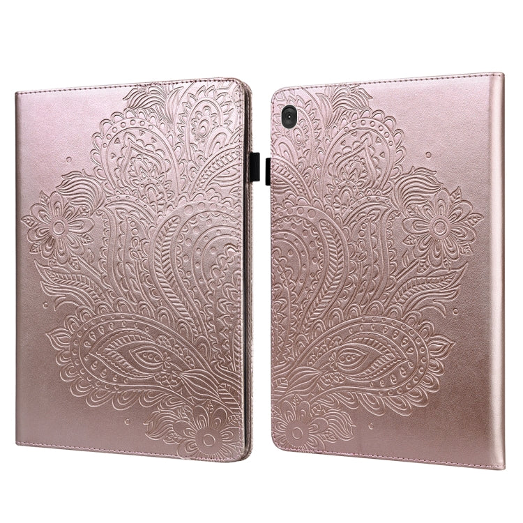 For Lenovo M10 Plus 3rd Gen 10.6 inch Peacock Embossed Pattern Leather Tablet Case