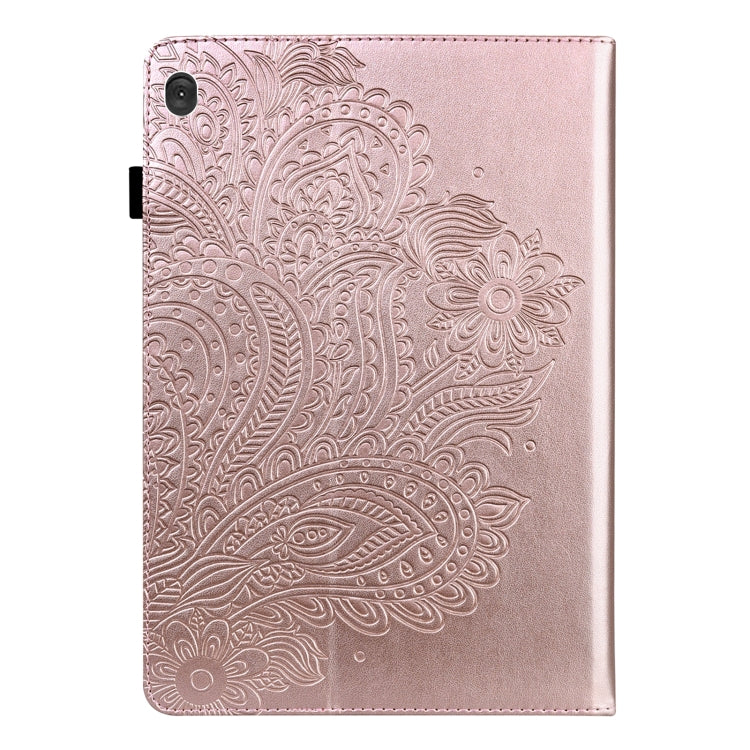 For Lenovo M10 Plus 3rd Gen 10.6 inch Peacock Embossed Pattern Leather Tablet Case