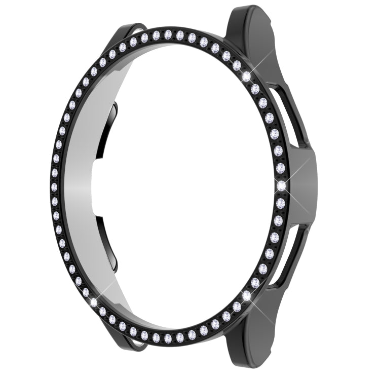For Samsung Galaxy Watch4 Classic 42mm Single Row Diamond Hollowed PC Watch Case