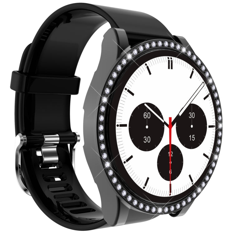 For Samsung Galaxy Watch4 Classic 42mm Single Row Diamond Hollowed PC Watch Case