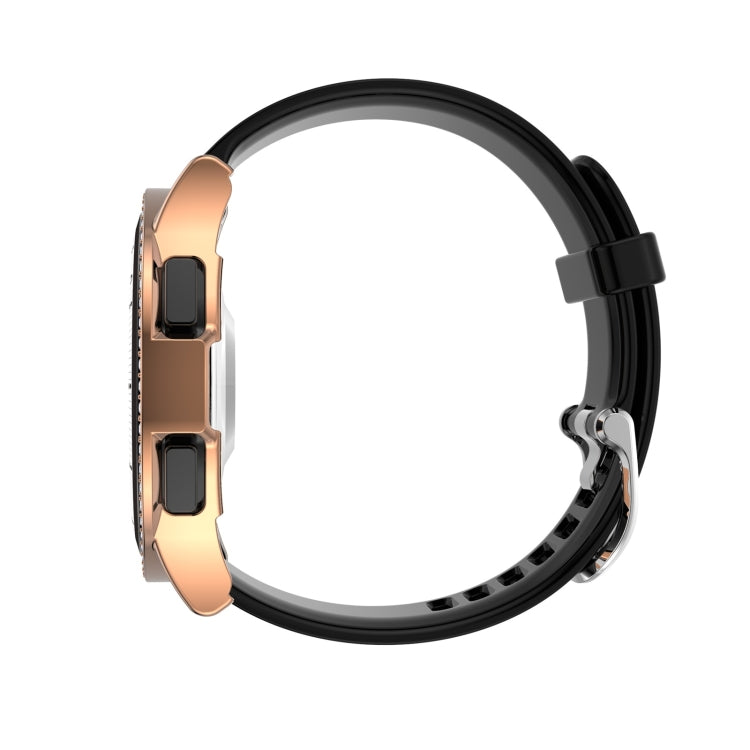 For Samsung Galaxy Watch4 Classic 42mm Single Row Diamond Hollowed PC Watch Case