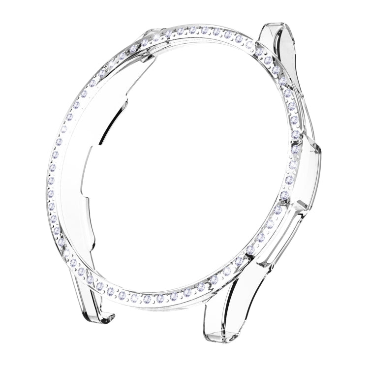 For Samsung Galaxy Watch4 Classic 42mm Single Row Diamond Hollowed PC Watch Case