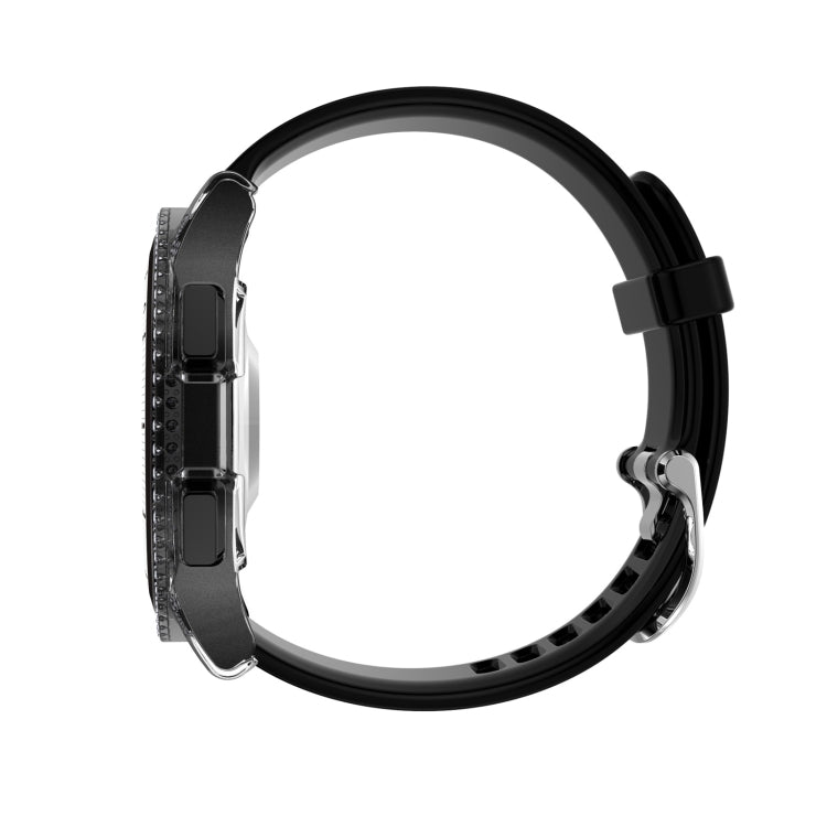 For Samsung Galaxy Watch4 Classic 42mm Single Row Diamond Hollowed PC Watch Case