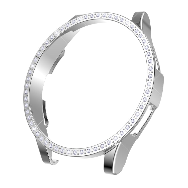 For Samsung Galaxy Watch4 Classic 42mm Single Row Diamond Hollowed PC Watch Case
