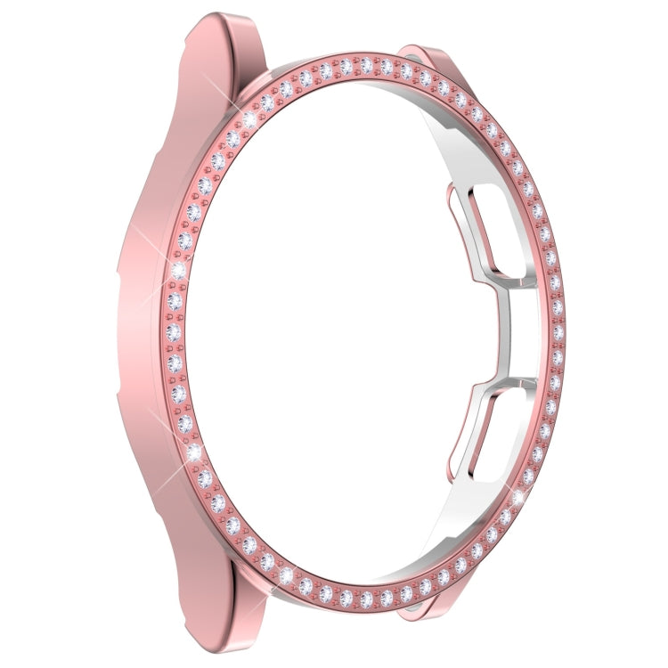 For Samsung Galaxy Watch4 Classic 46mm Single Row Diamond Hollowed PC Watch Case
