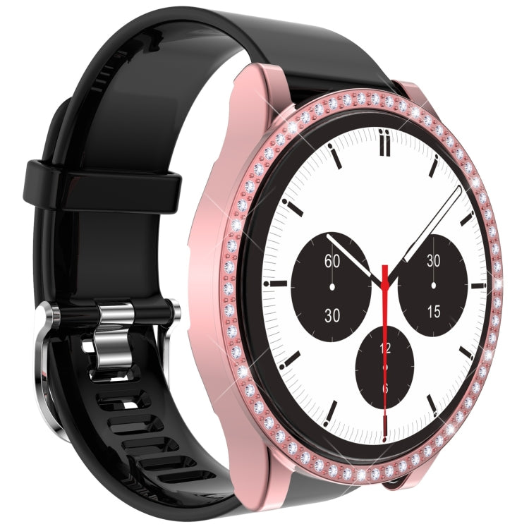For Samsung Galaxy Watch4 Classic 46mm Single Row Diamond Hollowed PC Watch Case