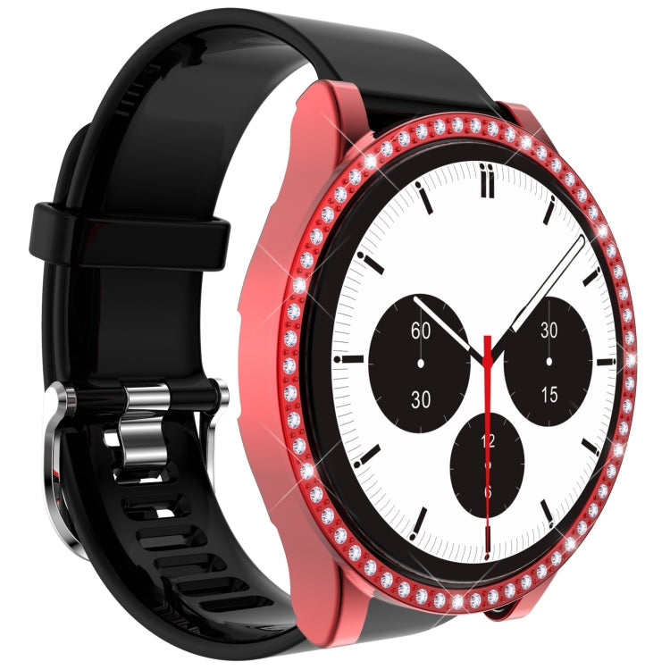 For Samsung Galaxy Watch4 Classic 46mm Single Row Diamond Hollowed PC Watch Case