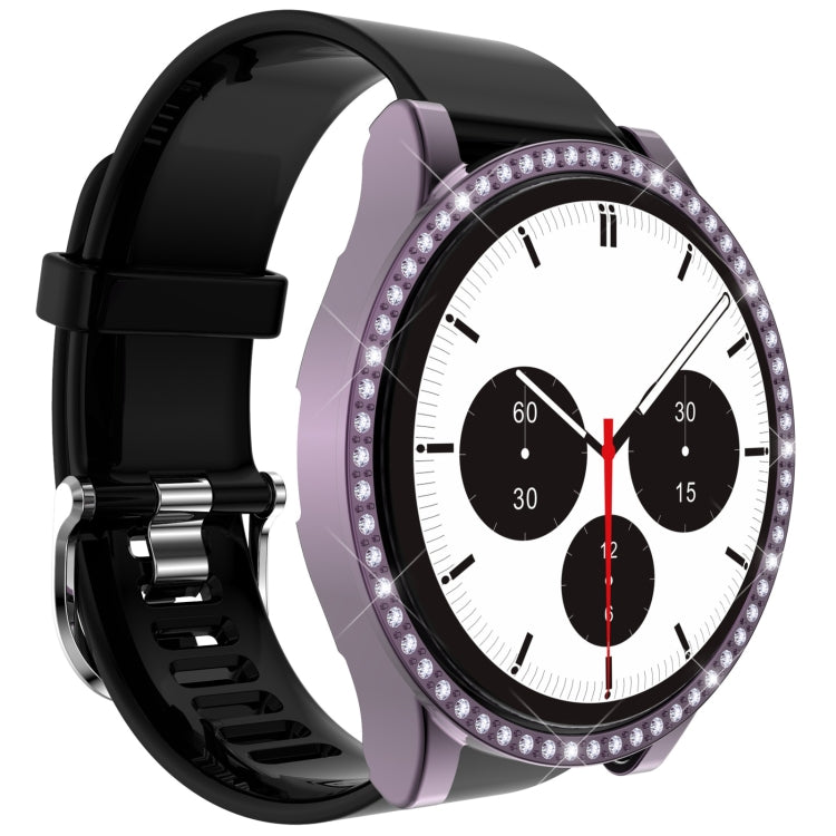 For Samsung Galaxy Watch4 Classic 46mm Single Row Diamond Hollowed PC Watch Case