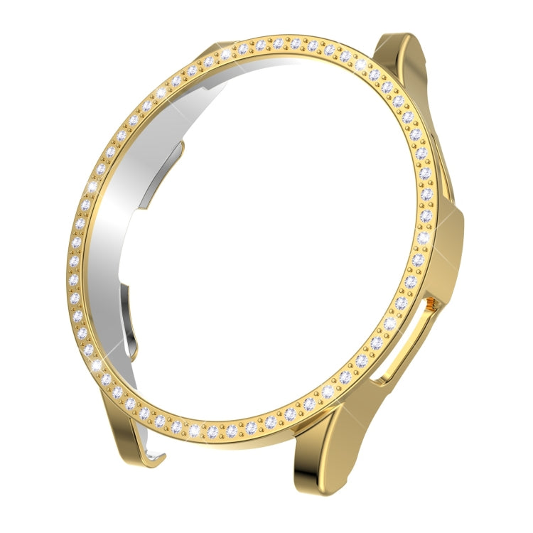 For Samsung Galaxy Watch4 Classic 46mm Single Row Diamond Hollowed PC Watch Case