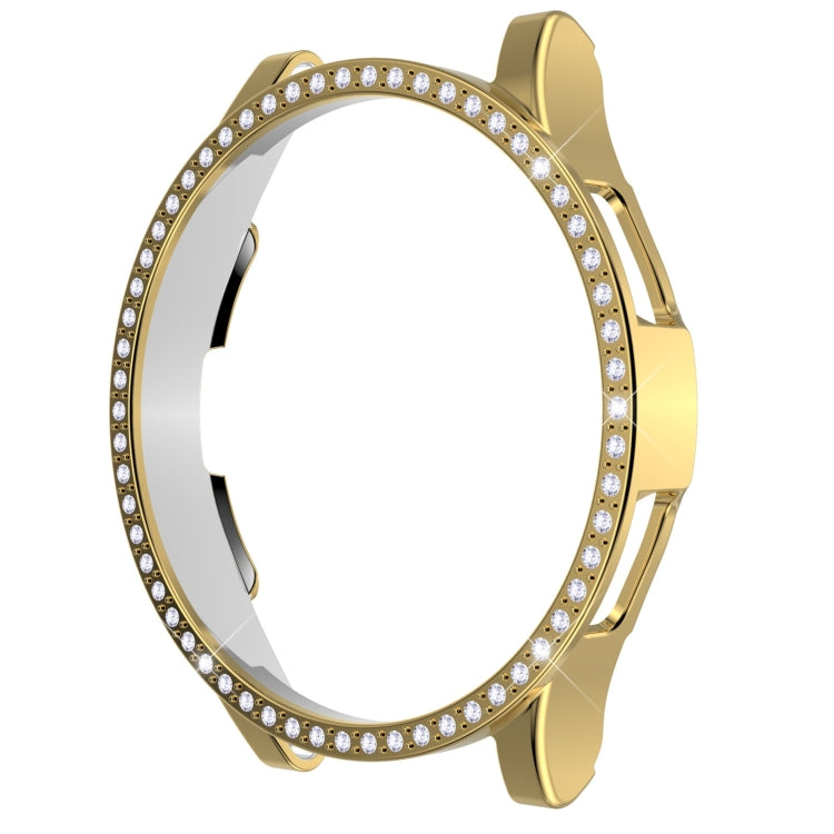 For Samsung Galaxy Watch4 Classic 46mm Single Row Diamond Hollowed PC Watch Case