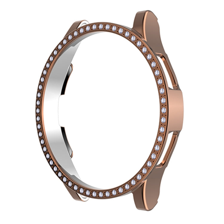 For Samsung Galaxy Watch4 Classic 46mm Single Row Diamond Hollowed PC Watch Case