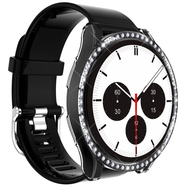 For Samsung Galaxy Watch4 Classic 46mm Single Row Diamond Hollowed PC Watch Case