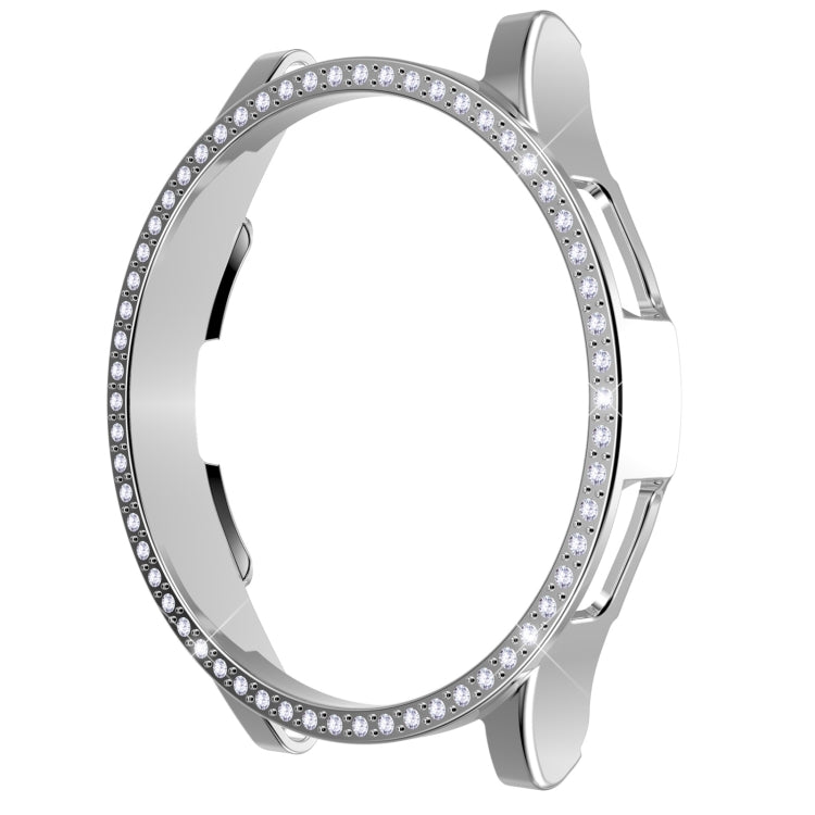 For Samsung Galaxy Watch4 Classic 46mm Single Row Diamond Hollowed PC Watch Case