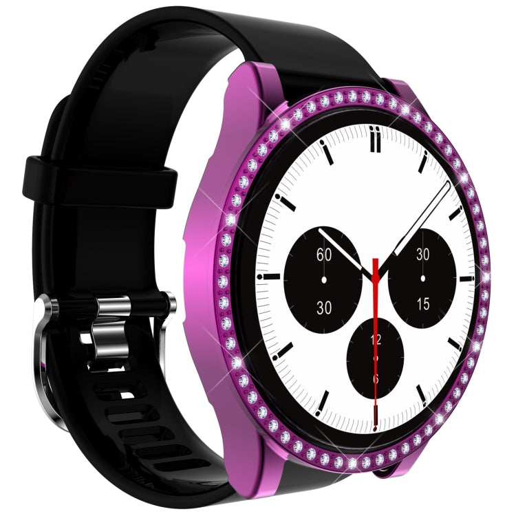 For Samsung Galaxy Watch4 Classic 46mm Single Row Diamond Hollowed PC Watch Case