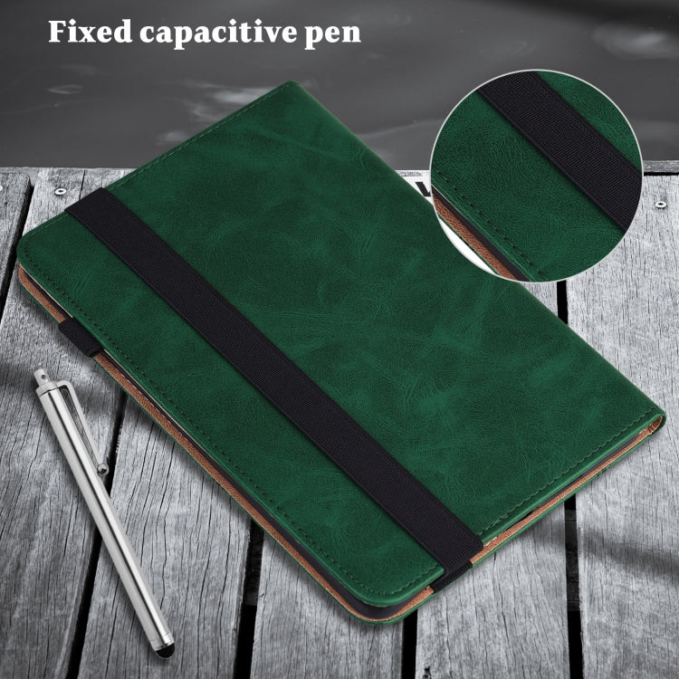 For Lenovo M10 Plus 3rd Gen 10.6 inch Solid Color Stripe Embossed Leather Tablet Case