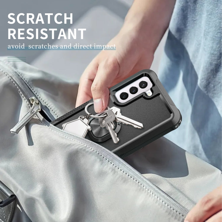 For Samsung Galaxy S21 5G 3 in 1 Ring Holder PC + TPU Phone Case