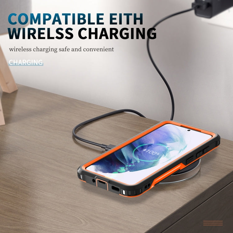For Samsung Galaxy S21 FE 5G 3 in 1 Ring Holder PC + TPU Phone Case