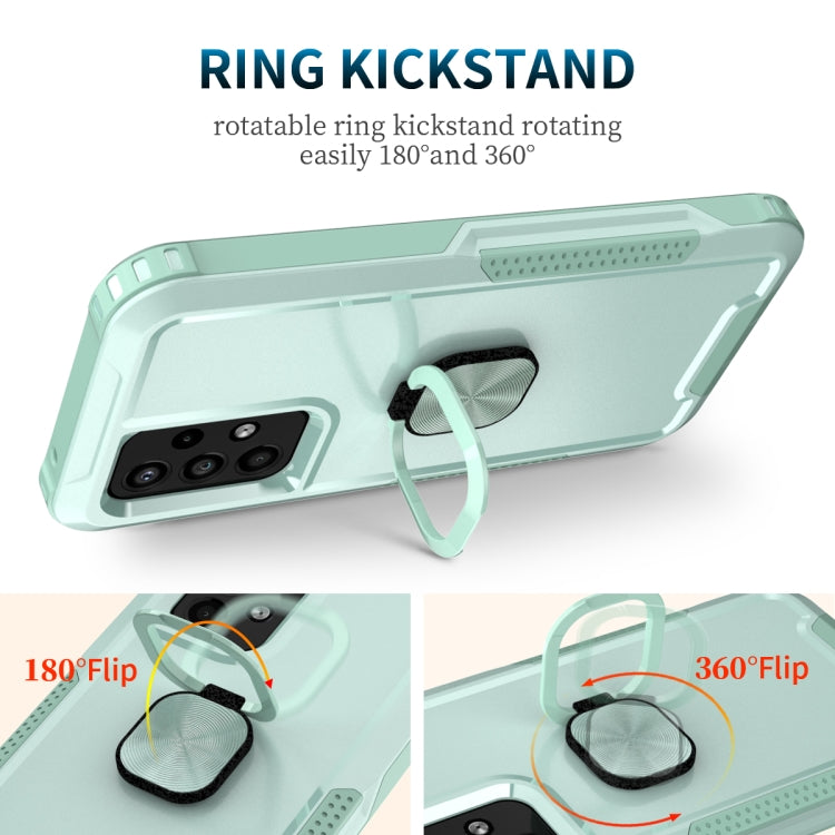 For Samsung Galaxy A33 5G 3 in 1 Ring Holder PC + TPU Phone Case