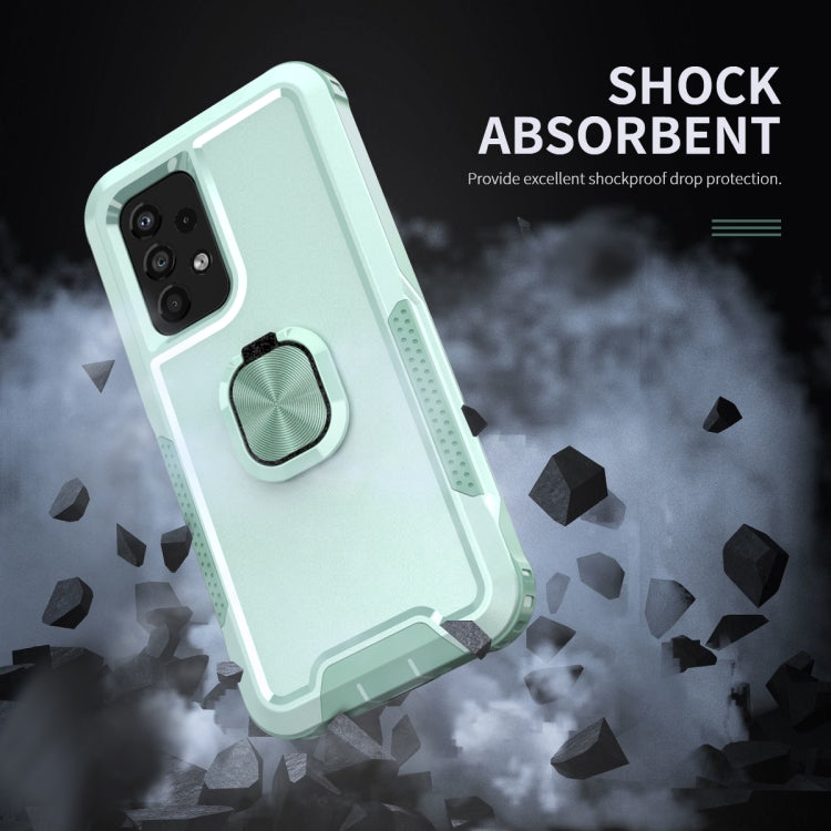 For Samsung Galaxy A33 5G 3 in 1 Ring Holder PC + TPU Phone Case